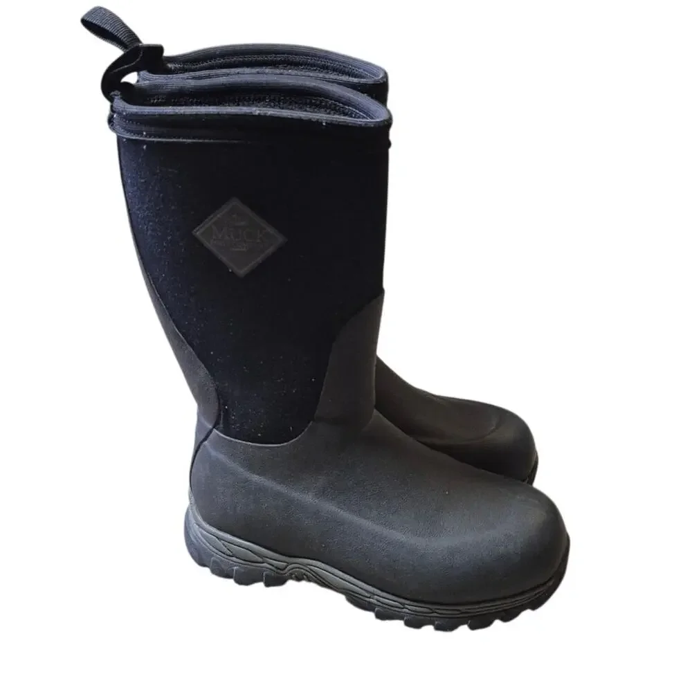 Muck Boots Rugged II Winter Boots Kids Black Pull On Round Toe Waterproof - 1